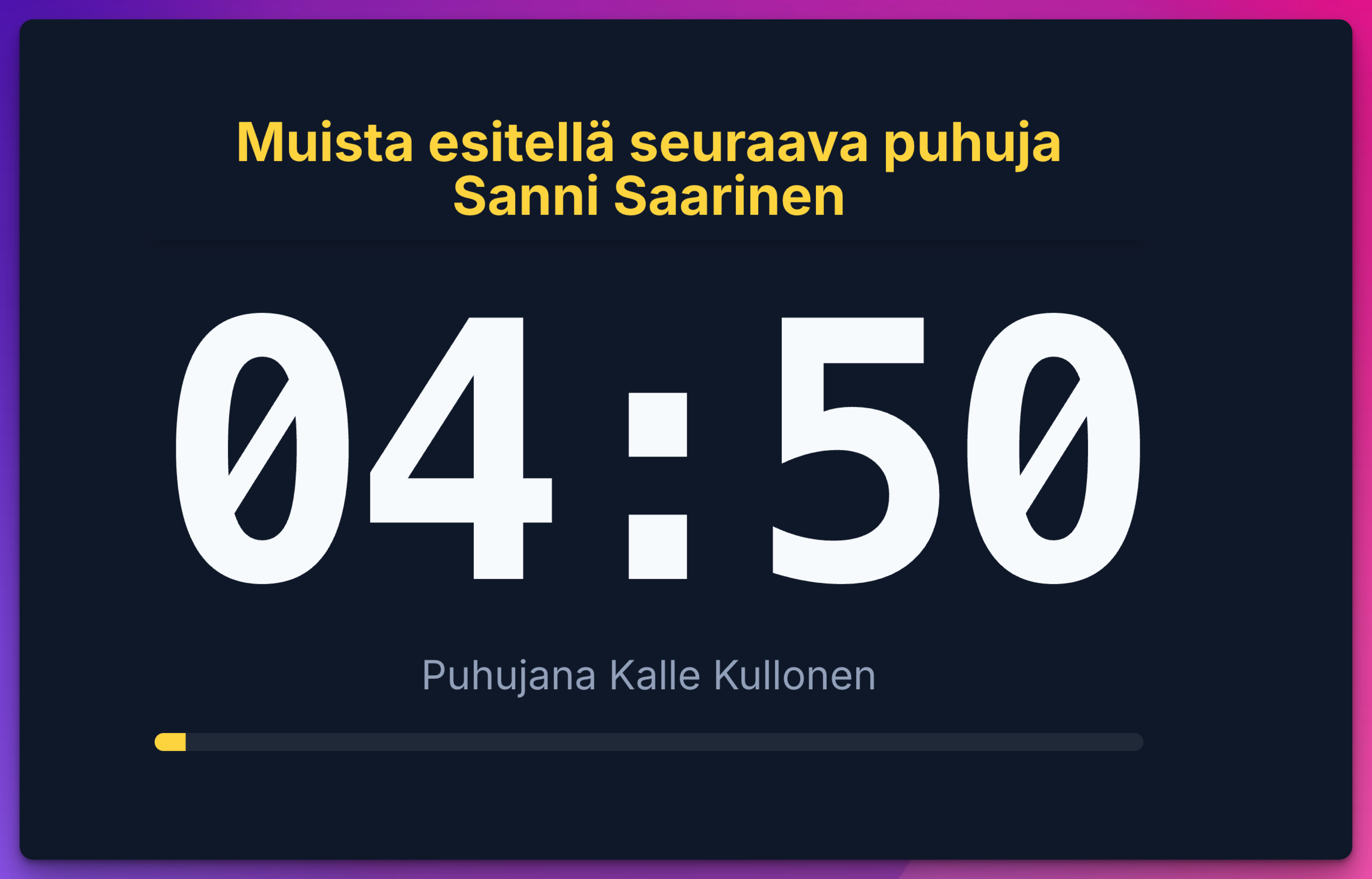 Messaging feature on EventTimer