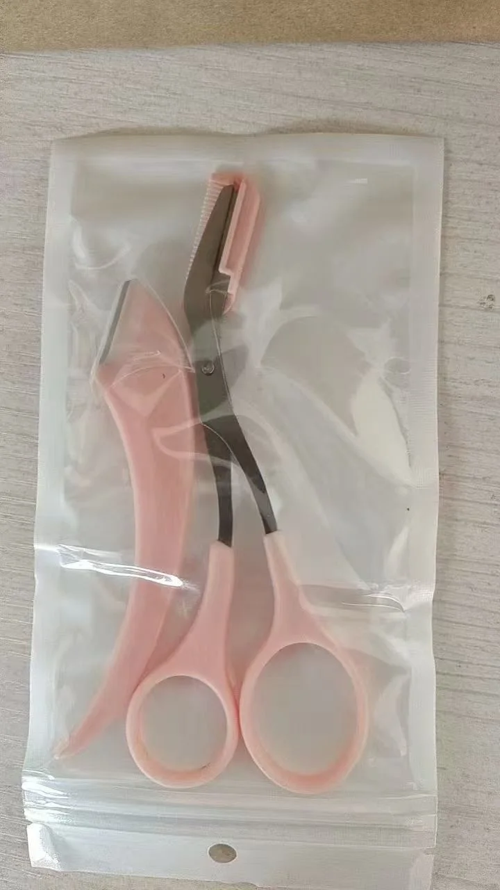 Box decoration eyebrow razor safety anti-scratch three-color folding eyebrow razor eyebrow trimming blade beauty tools cross-border wholesale