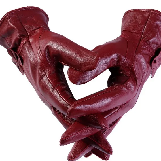 Gloves Winter Colorful Sheepskin Outdoor Sports Gloves Cycling Gloves Full Finger Warm Gloves