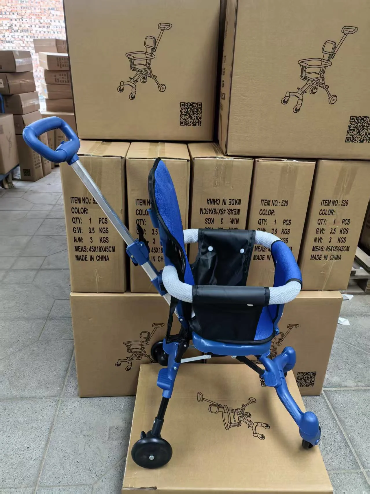 New baby-walking artifact stroller, lightweight one-click folding baby stroller, baby four-wheel stroller, pocket stroller