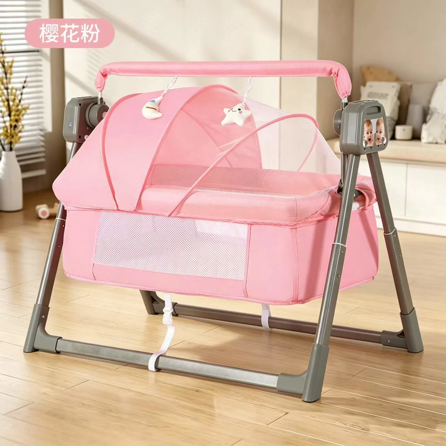 New electric cradle for newborns, intelligent soothing artifact, coaxing crib, coaxing baby, baby soothing crib