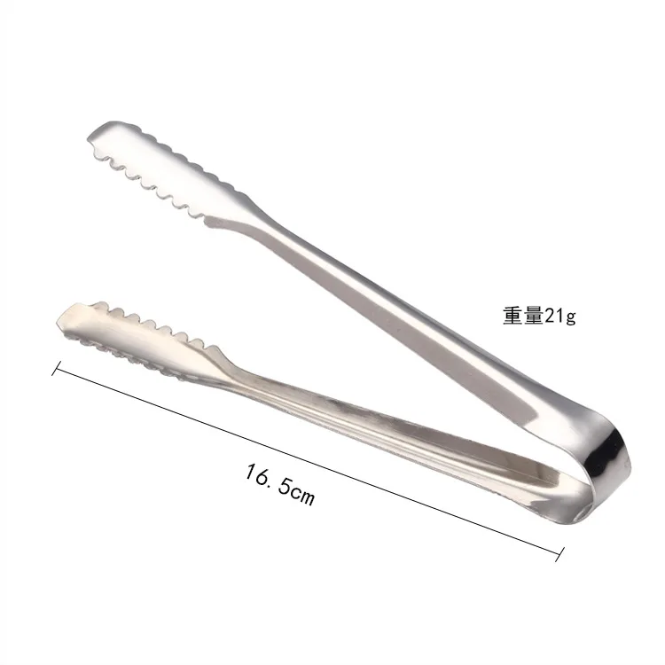 Stainless steel food tongs, bar ice tongs, sugar cube tongs, bread tongs, barbecue baked food tongs, kitchen supplies