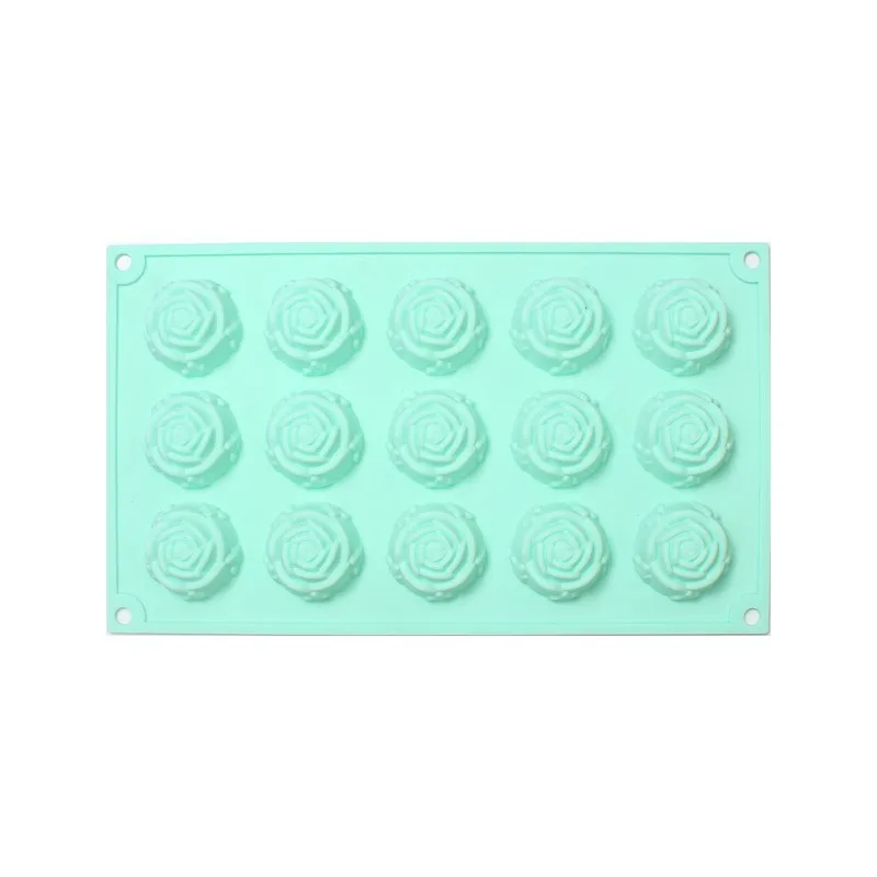 15 rose silicone cake mold ice cream pudding jelly mold DIY handmade soap mold wholesale