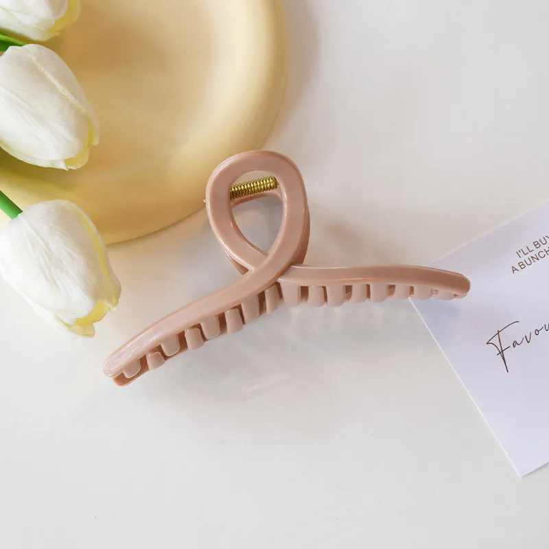 Soft silicone gripper, soft anti-collision protection, shark clip for the back of the head, large non-fragile hair clip wholesale