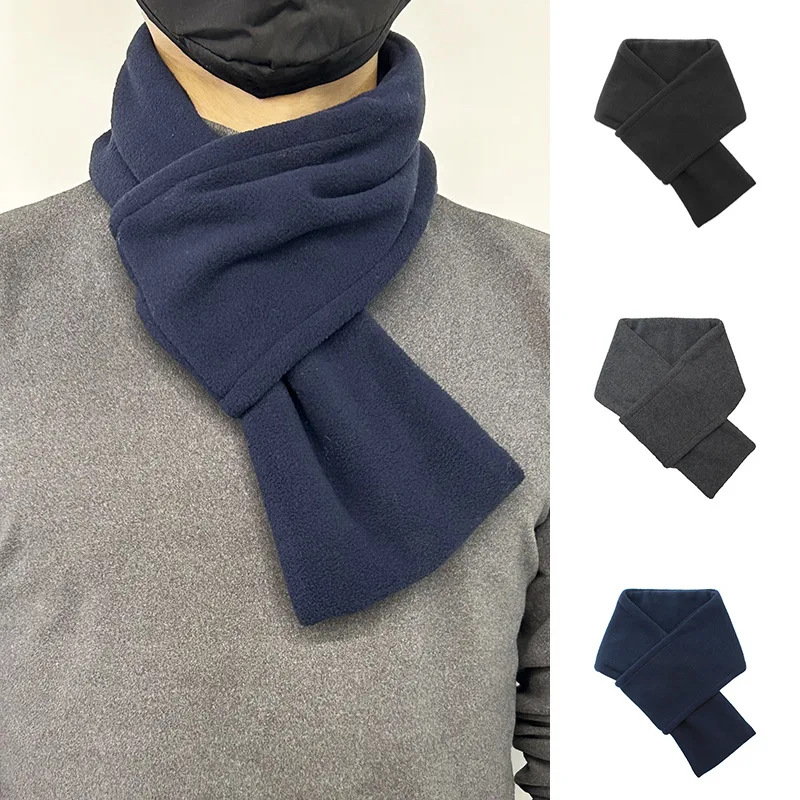 Warm scarf, fashionable and simple, cross-border, solid color polar fleece scarf for men and women to keep out the cold