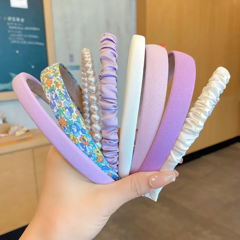 Mix and match headbands, small fresh style, macarons, female pressure sponge, Korean pearl headbands, hairpins, hairpins, princess headwear