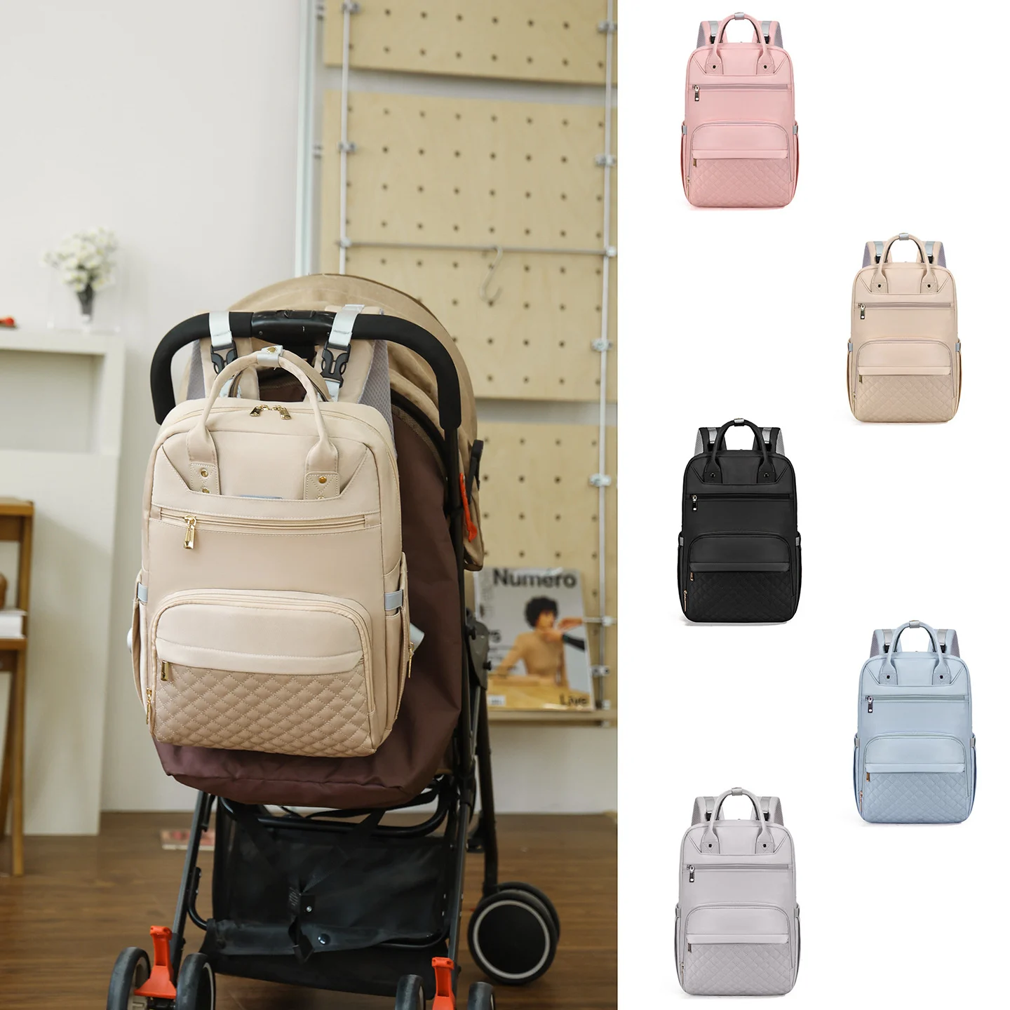 New large-capacity storage mommy bag for mom commuting, portable milk storage and insulation, multi-functional mother and baby bag for outings