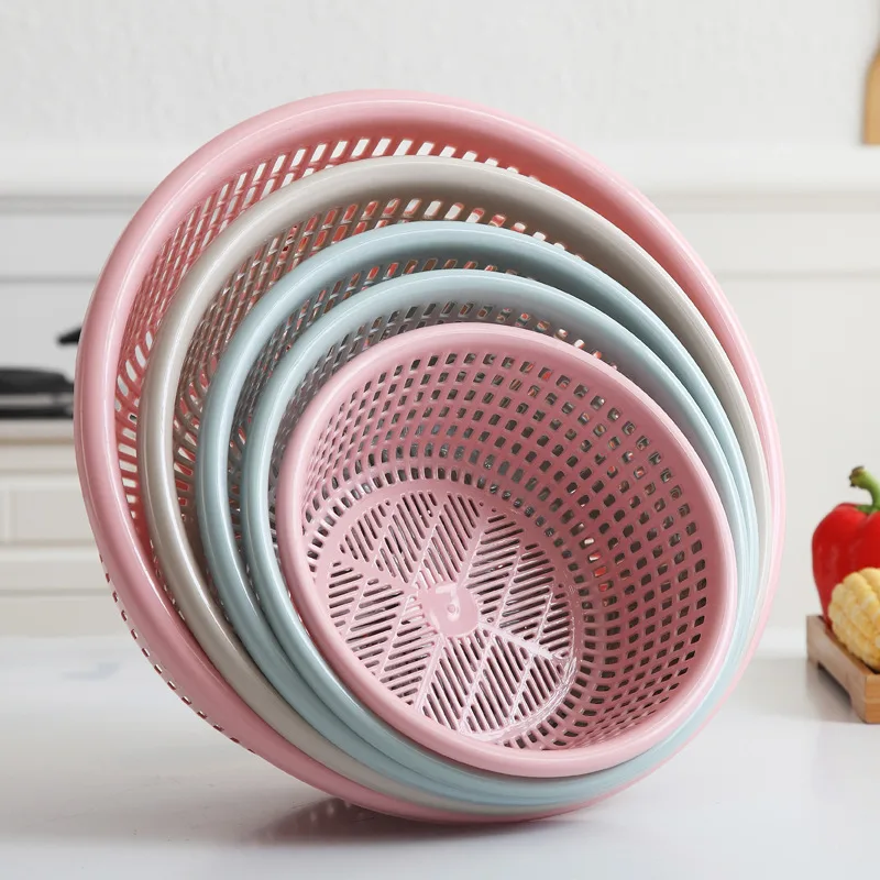 Plastic draining vegetable basket kitchen thickened vegetable washing basket household household water filter fruit water filter basket