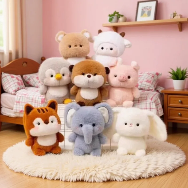 Cute little elephant doll penguin desktop doll table companion small doll companion plush toy children's birthday mini mini