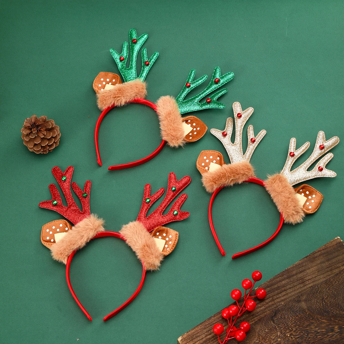 New Christmas ears antlers bells headband head buckle party decoration supplies children's small gifts