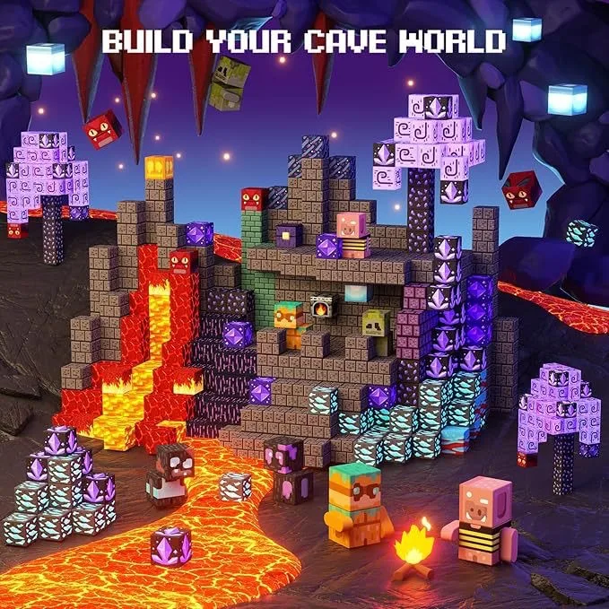 My Magnetic World Magnetic Blocks Building Blocks Magma Magnetic Pieces Children's DIY Magnetic Assembling Toys