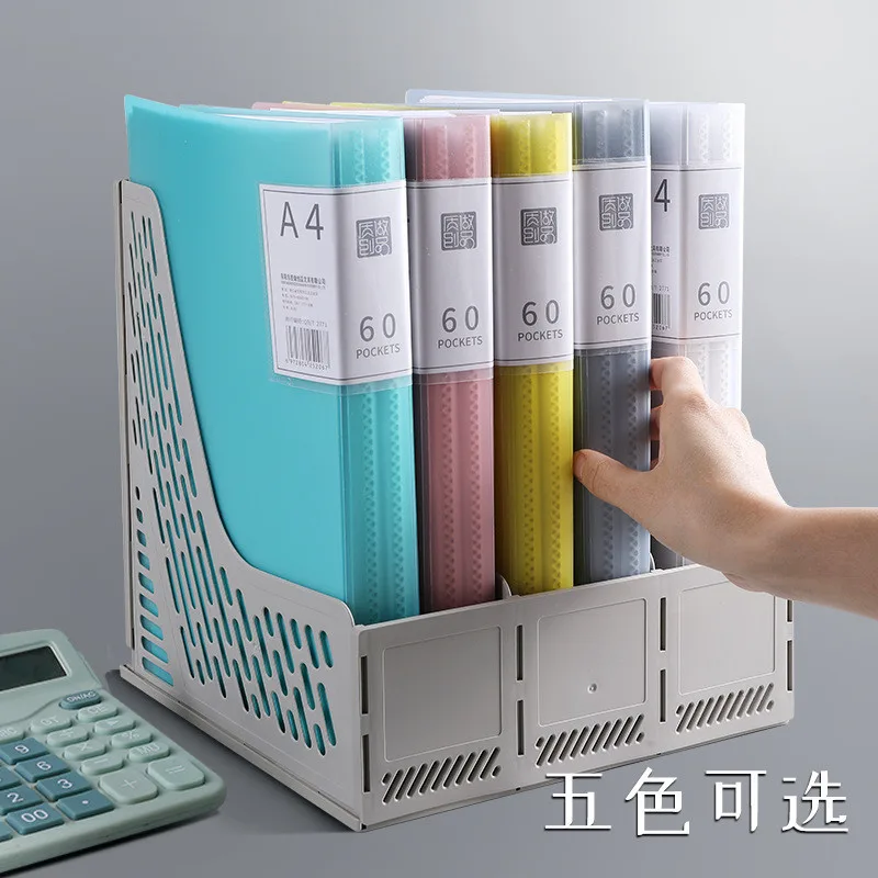A4 information book folder transparent insert test paper storage bag 100/60 page file folder multi-function paper 2
