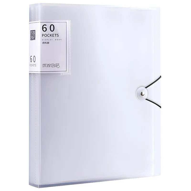 A4 information book folder transparent insert test paper storage bag 100/60 page file folder multi-function paper 5
