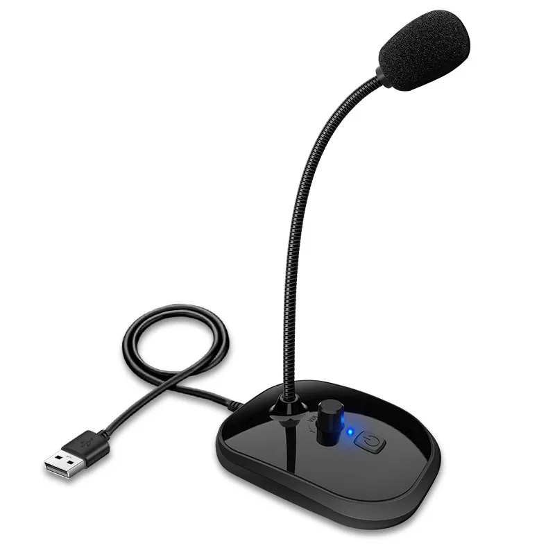 USB computer microphone desktop notebook with game voice karaoke microphone recording live broadcast desktop wired capacitor 5
