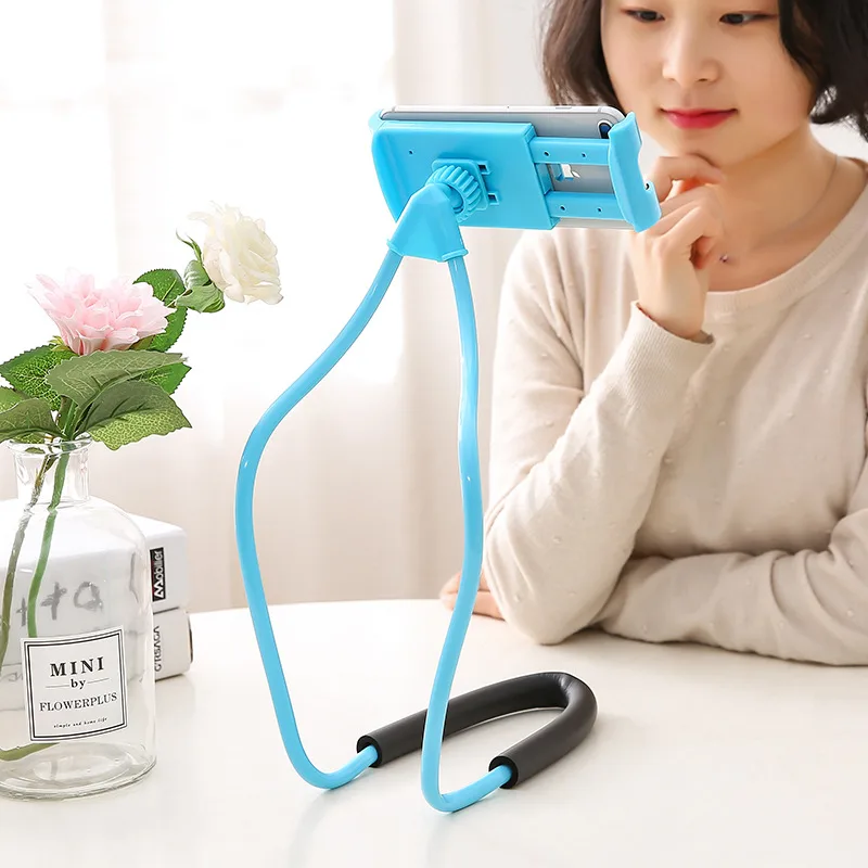 Creative lazy mobile phone holder hanging neck personalized mobile phone holder universal multi-functional bedside desktop universal mobile phone holder 3