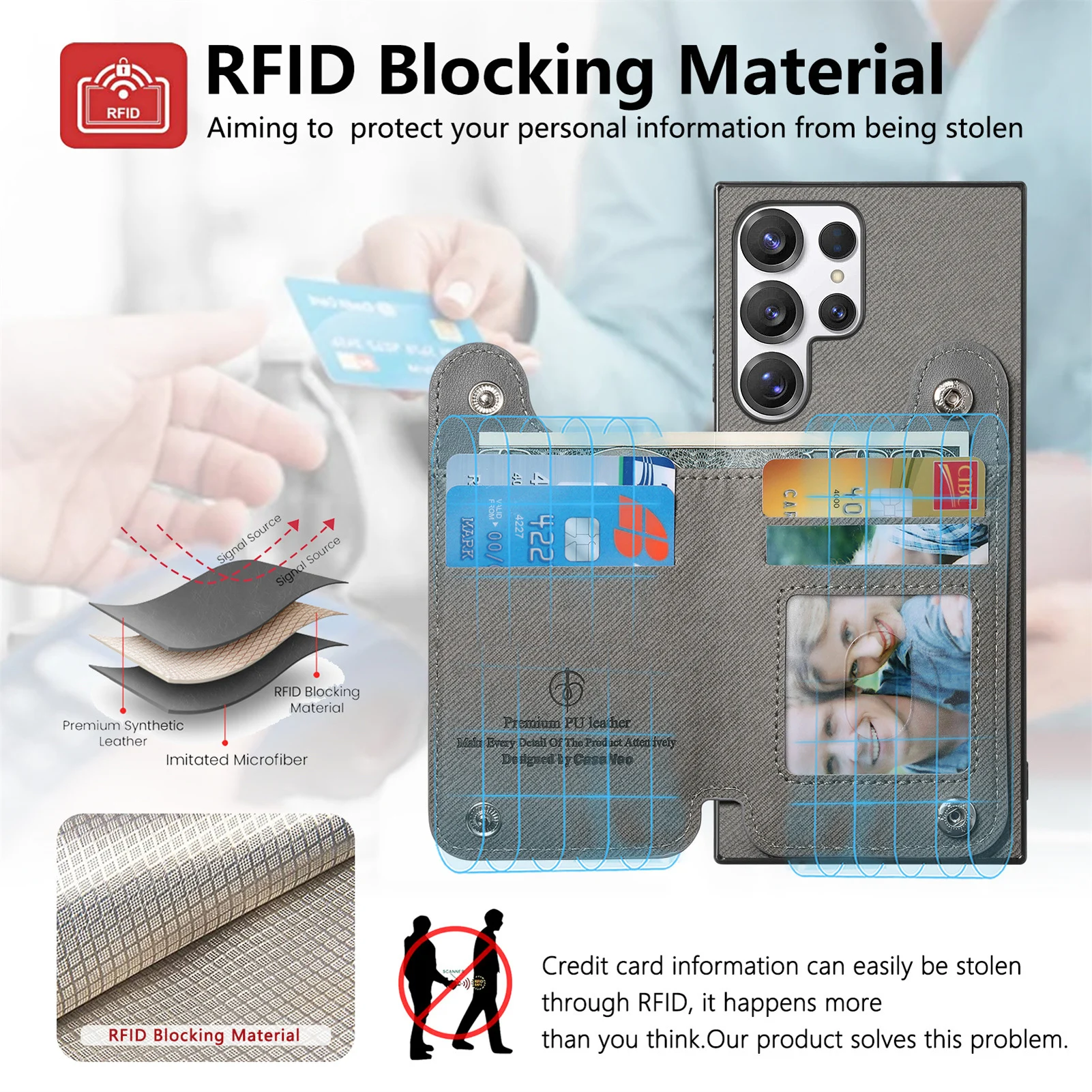 Suitable for Galaxy S26Ultra mobile phone case, wristband wallet, S25FE card holder, Samsung A57 protective case 3