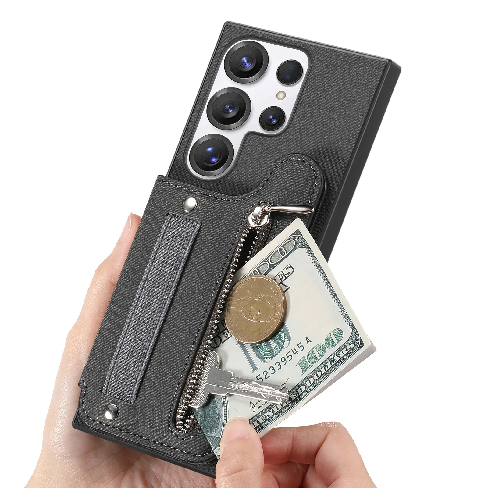 Suitable for Galaxy S26Ultra mobile phone case, wristband wallet, S25FE card holder, Samsung A57 protective case 5