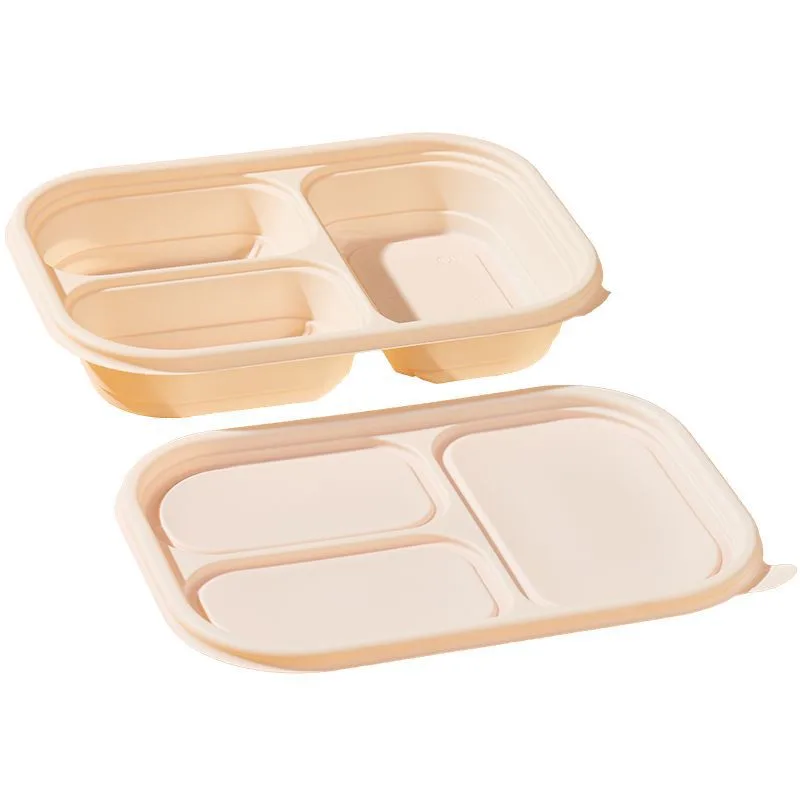 Disposable environmentally friendly and biodegradable corn starch lunch box with lid, light food, fast food takeaway, packed lunch box 5