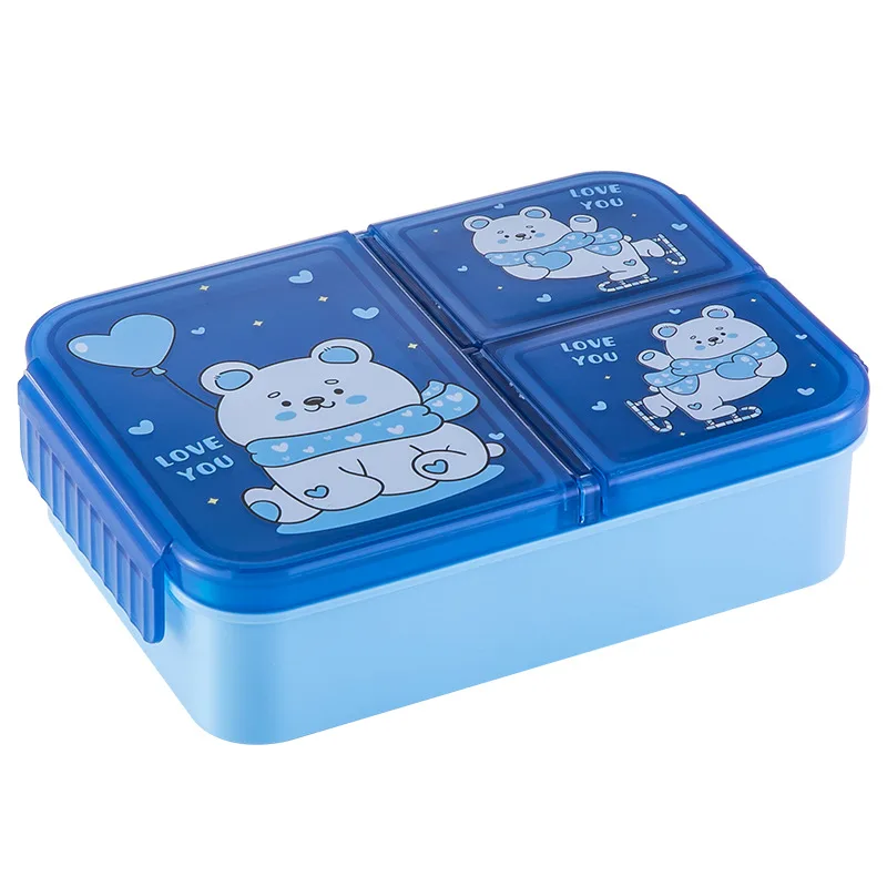 Children's compartmented sealed lunch box student snack box microwave heating refrigerator refrigeration crisper 5