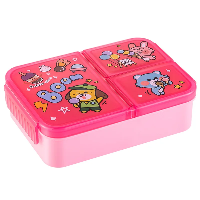 Children's compartmented sealed lunch box student snack box microwave heating refrigerator refrigeration crisper 6