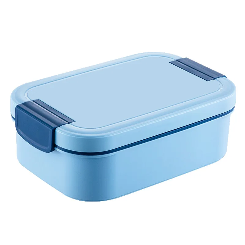 Double-layered large-capacity lunch box for students, adults, office workers, compartmented portable microwave lunch box 5