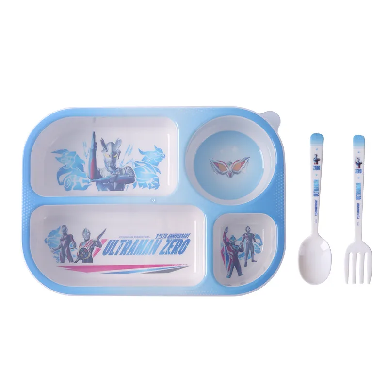 Food-grade children's tableware household cartoon bowl kindergarten divided plate wholesale lunch box 5