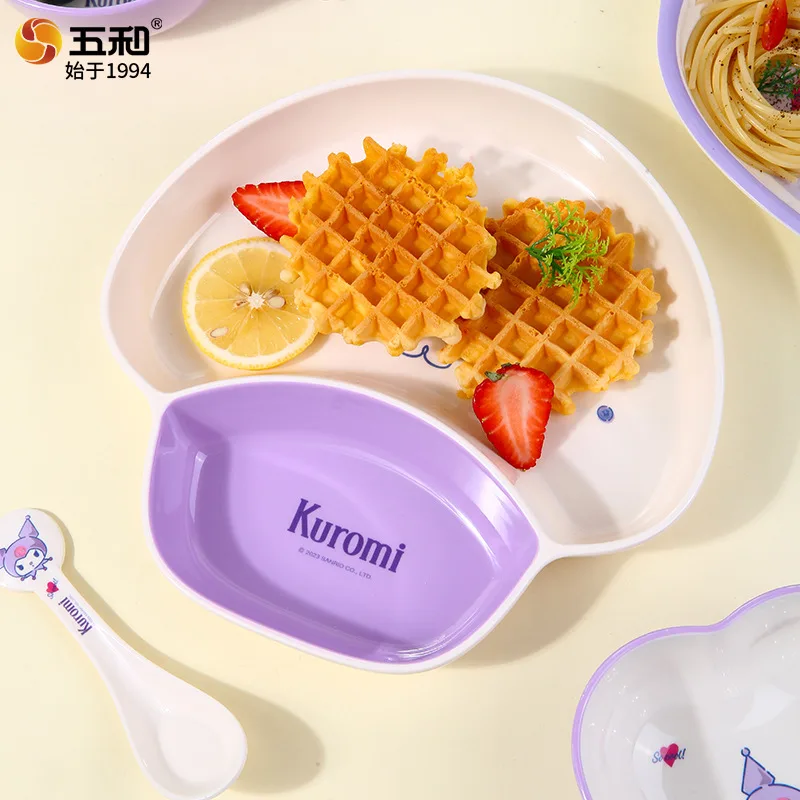 Kuromi children's tableware baby food bowl eating plate tableware baby mother and baby cute water cup wholesale 2