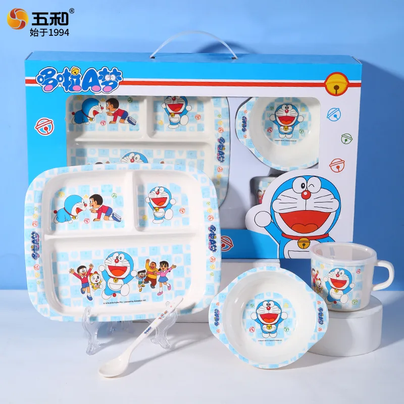 Genuinely authorized Sanrio children's tableware set, food-grade melamine tableware set, food-grade melamine tableware, cartoon anti-scald children's bowl 3