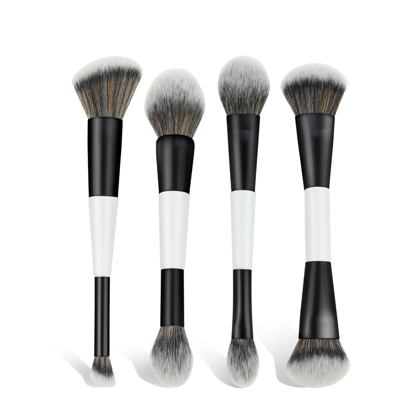 Cross-border black and white double-ended foundation brush loose powder blush contouring eyeshadow brush set brush makeup brush 5