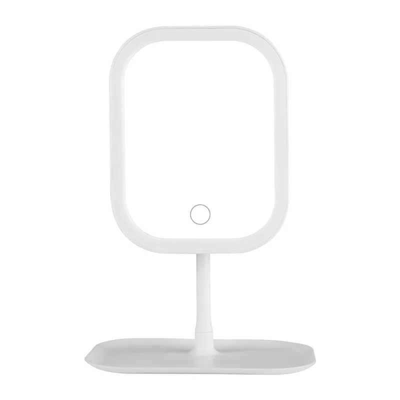 Led light European makeup mirror desktop multi-functional makeup mirror with light adjustable desktop makeup mirror placed on the table 5