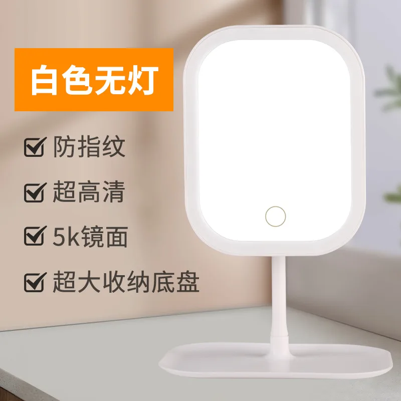 Led light European makeup mirror desktop multi-functional makeup mirror with light adjustable desktop makeup mirror placed on the table 6