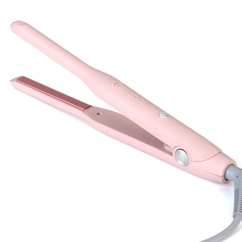 Cross-border new men's narrow hair straightener 1cm short hair mini straight clip women's fluffy hair straightening iron thin splint 2
