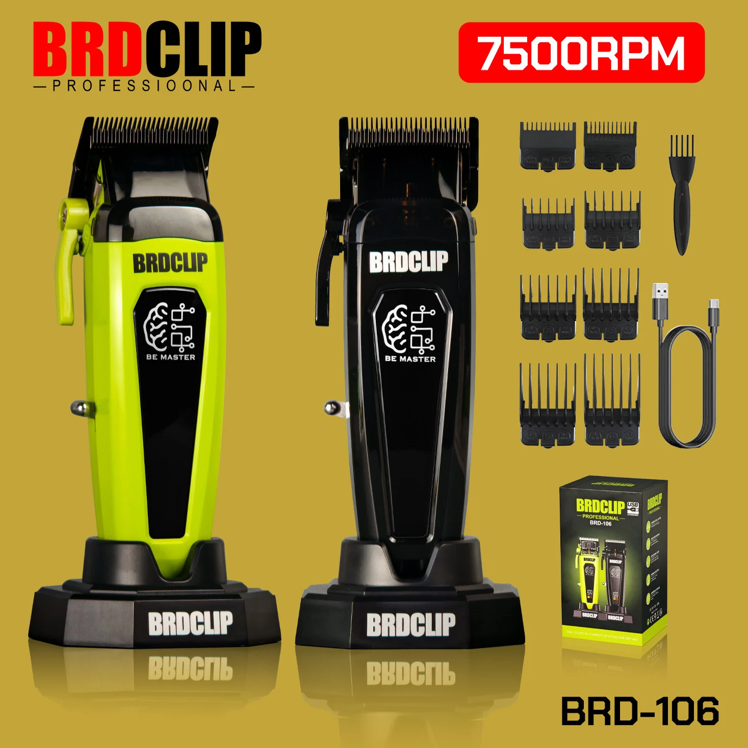 Electric hair clipper high power electric clipper stainless steel hair clipper men's hair salon hair clipper