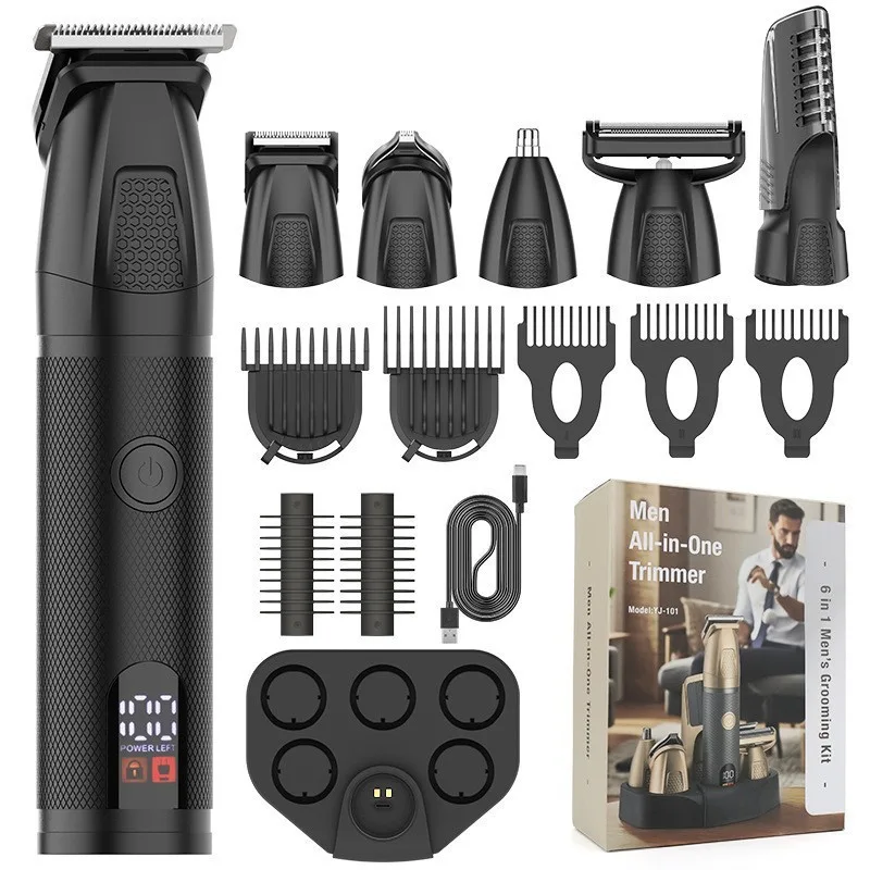 Cross-border waterproof electric shaver household men's hair clipper multifunctional electric hair clipper nose hair trimmer set wholesale 5