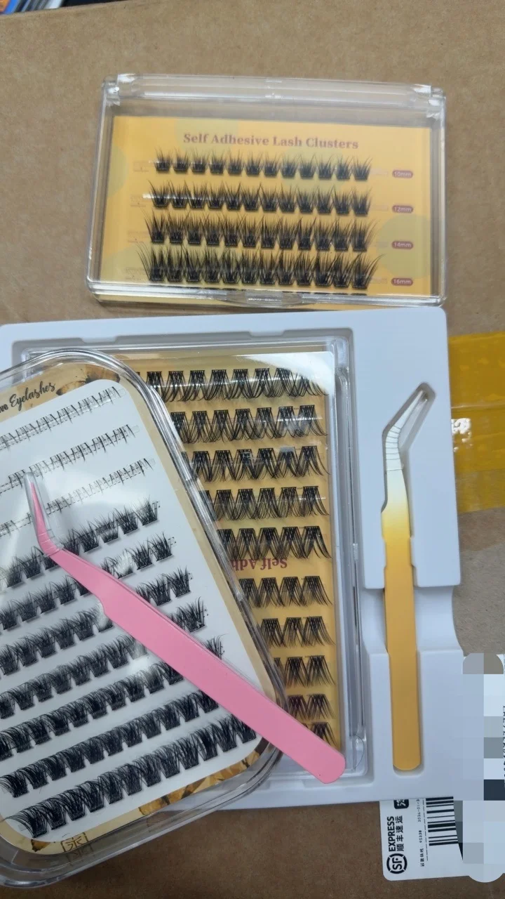 Glue-free false eyelashes DIY curling thick segmented eyelashes set cluster lashes 2