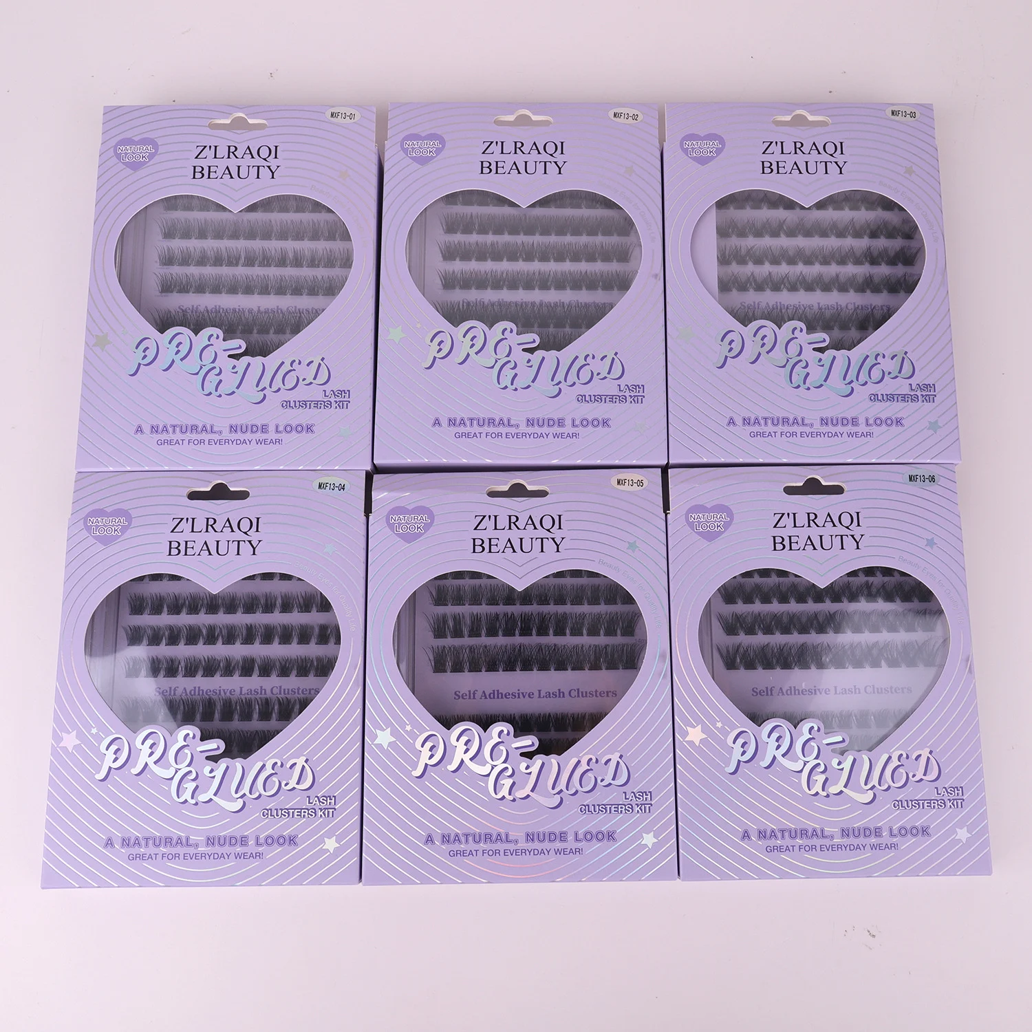 Glue-free false eyelashes DIY curling thick segmented eyelashes set cluster lashes 3