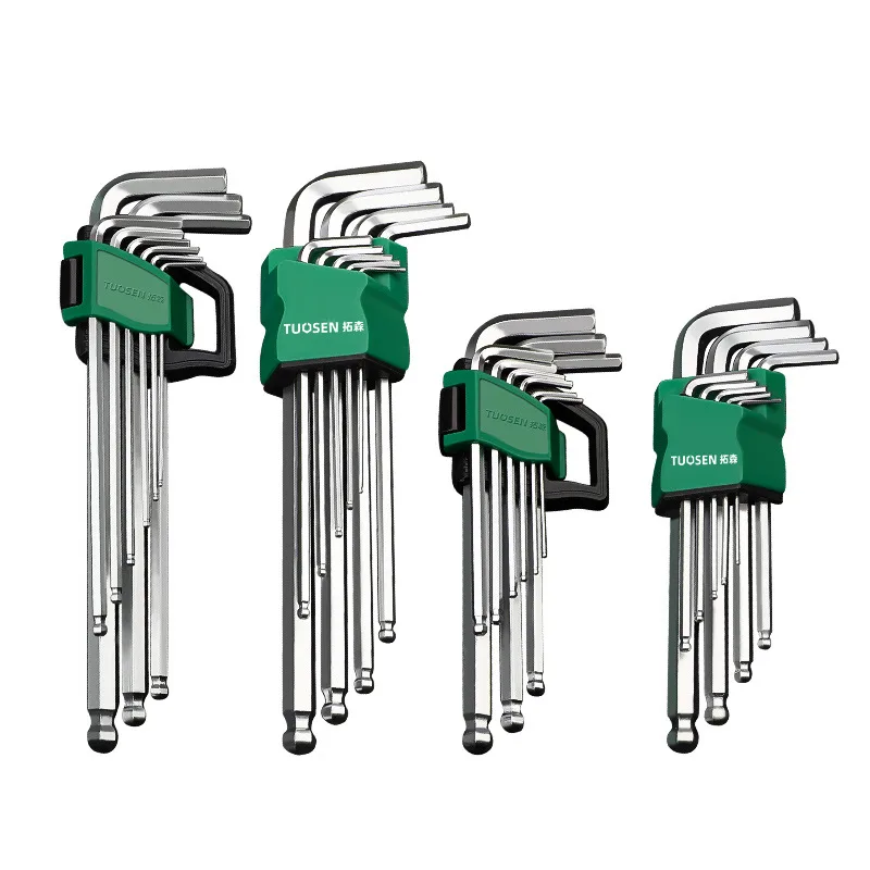 1 Hardware tools L-shaped ball head hexagonal screw wrench, plum blossom extended 9-piece set, hexagonal wrench set 5