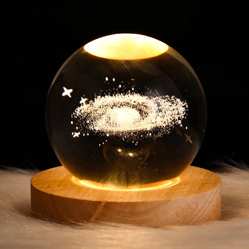 Luminous planet night light crystal ornaments lunar astronaut desk lamp bedroom bedside starry sky atmosphere light 4