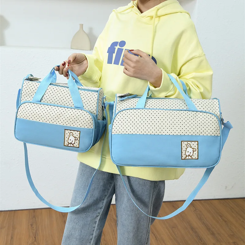 Parent-child travel mommy bag, casual and fashionable crossbody bag, household multifunctional large-capacity handbag, waterproof shoulder bag 4