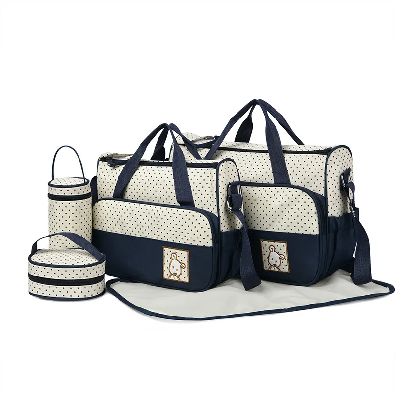 Parent-child travel mommy bag, casual and fashionable crossbody bag, household multifunctional large-capacity handbag, waterproof shoulder bag 5