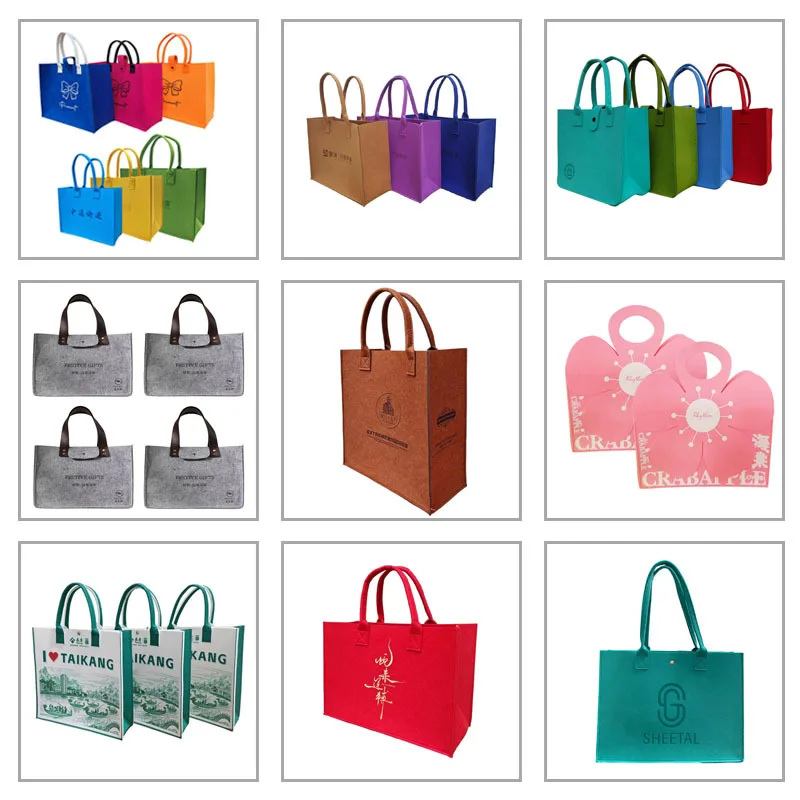 Felt bag large capacity youth casual printing simple letter handbag shopping bag gift bag for women 5
