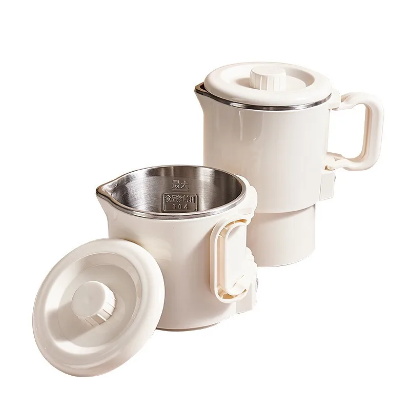 Portable travel kettle 0.8L 304 stainless steel dormitory outdoor fast heating and anti-scalding 5