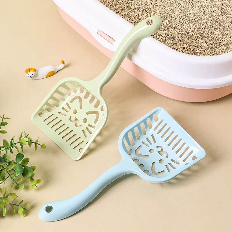Long handle plastic cat litter pet feces cleaning tool shovel cat food dog food fine hole pet shovel 2