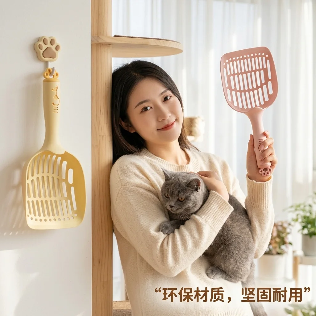 Household cat litter shovel large size PP material pet cat dog toilet cleaning shovel artifact supplies
