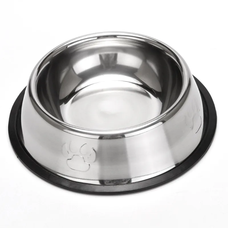 Cross-border pet stainless steel dog bowl cat bowl dog rice bowl large dog bowl anti-slip bite-resistant food bowl pet water basin 6
