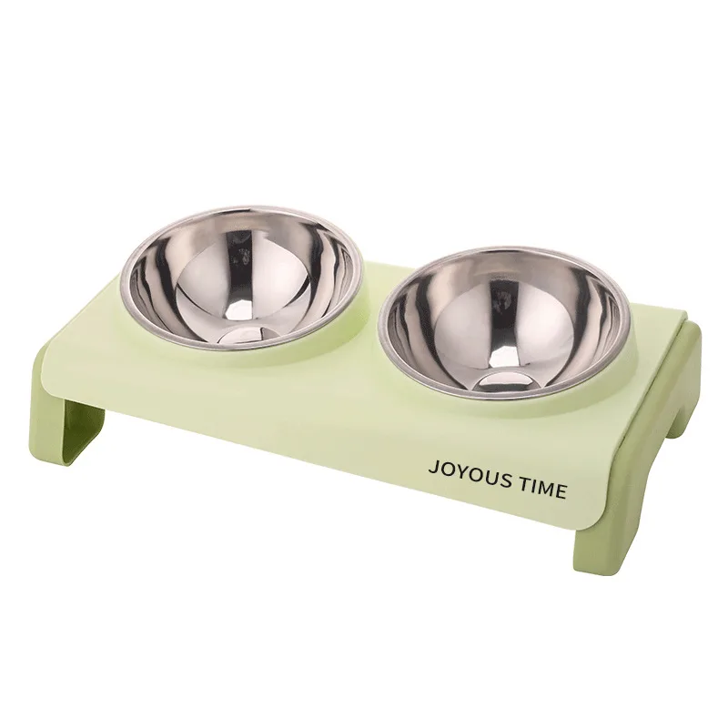 Popular anti-black mouth large diameter drinking bowl pet stainless steel high-foot non-slip dog bowl cat bowl cervical spine basin 5