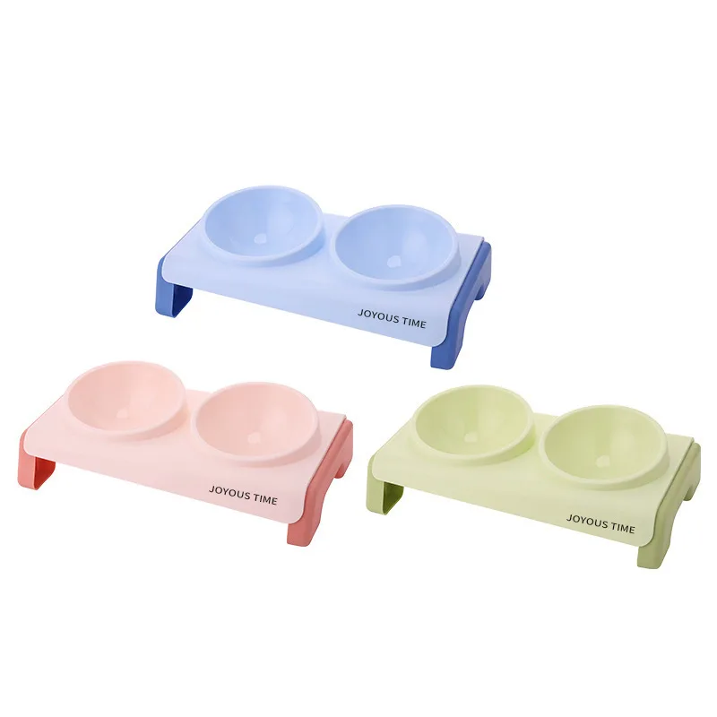 Popular anti-black mouth large diameter drinking bowl pet stainless steel high-foot non-slip dog bowl cat bowl cervical spine basin 6