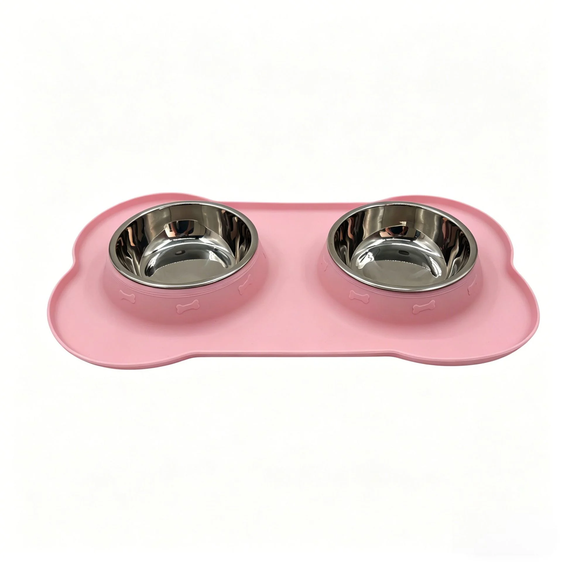 Pet Bowl Cat Drinking Water Rice Bowl Pet Small and Medium Cat Food Bowl Stainless Steel Double Bowl Pet Folding Drinking Water Artifact 6