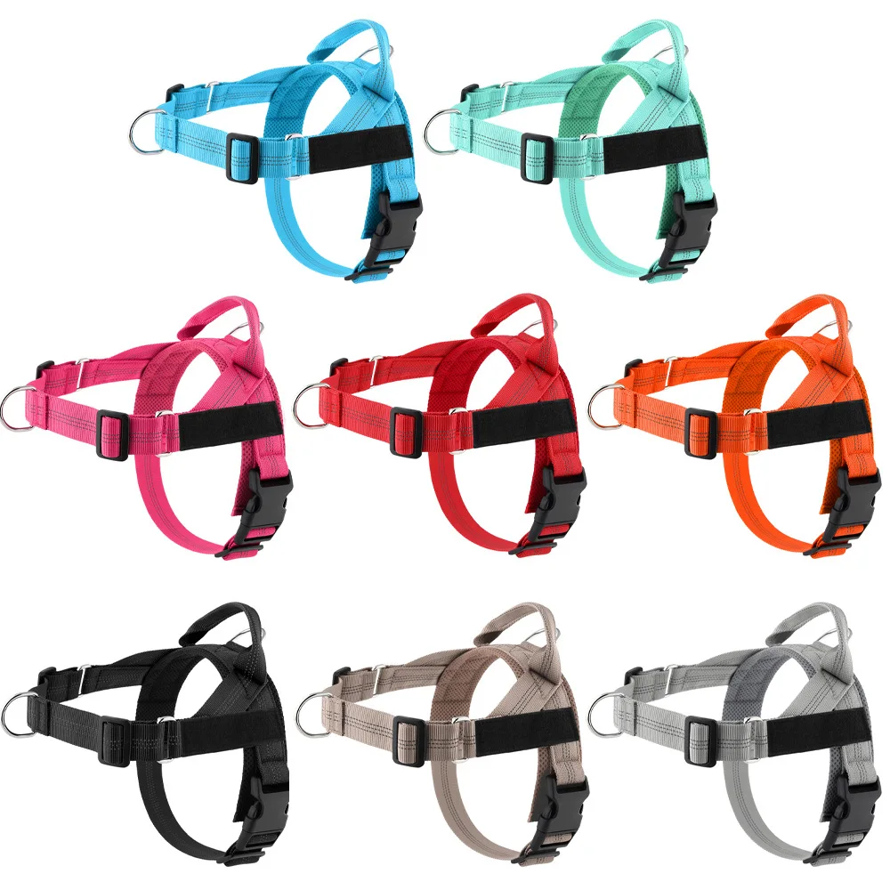 Popular easy-to-slip lightweight dog harness medium and large explosion-proof border collie pet leash 5