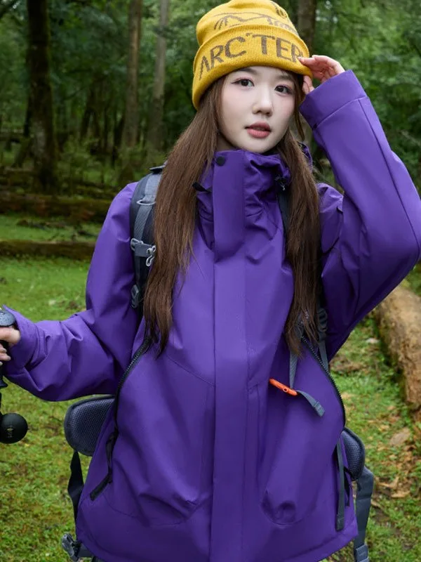 Jacket three-in-one men's windproof and waterproof thickened mountaineering jacket women's detachable jacket 3